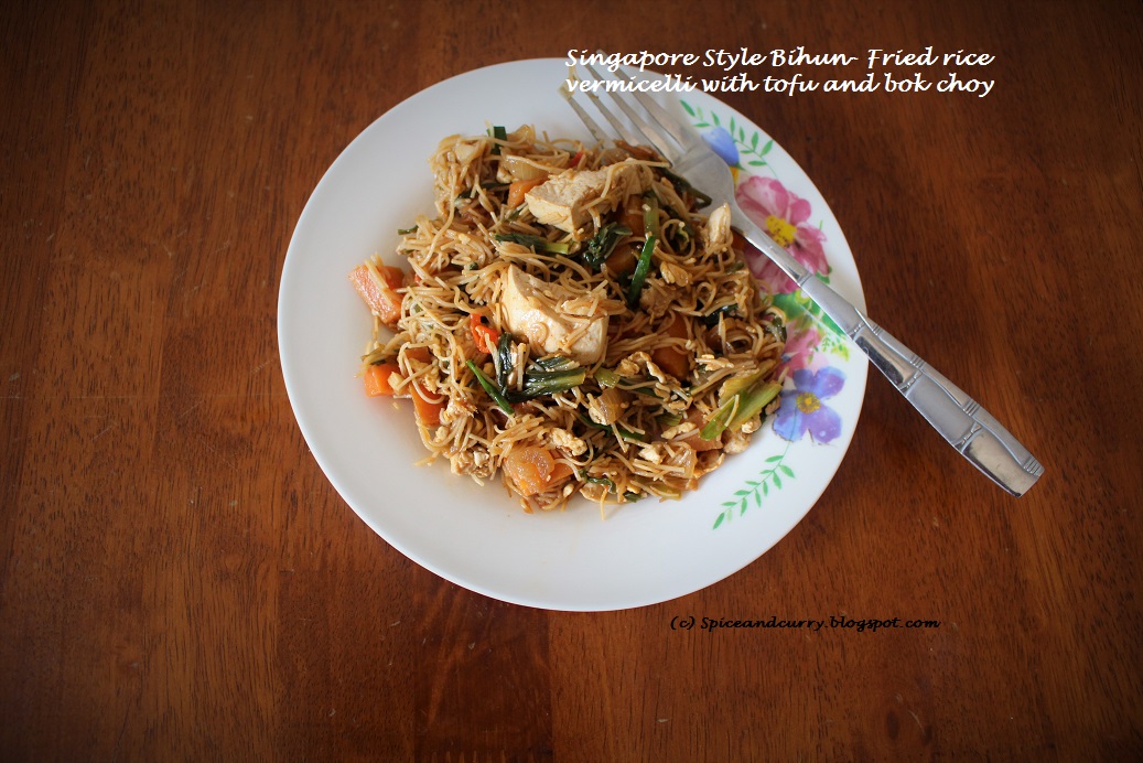Spice and Curry Singapore style Beehun/Bihun/Angel hair rice