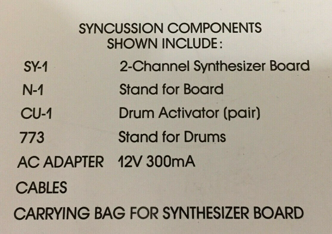 MATRIXSYNTH Original Pearl SY1 Syncussion1 Analog Drum Synth Synthesizer w/ CU1 Triggers