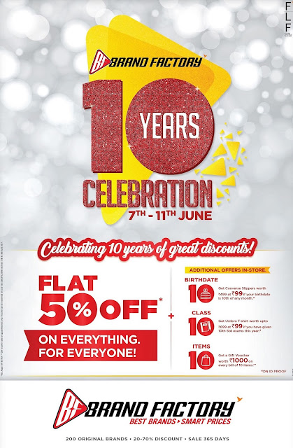 Brand Factory kicks off its 10th year celebration with mega offers Brand Factory kicks off its 10th year celebration with mega offers