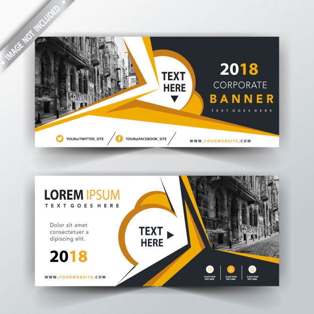 back and font abstract header design Free Vector
