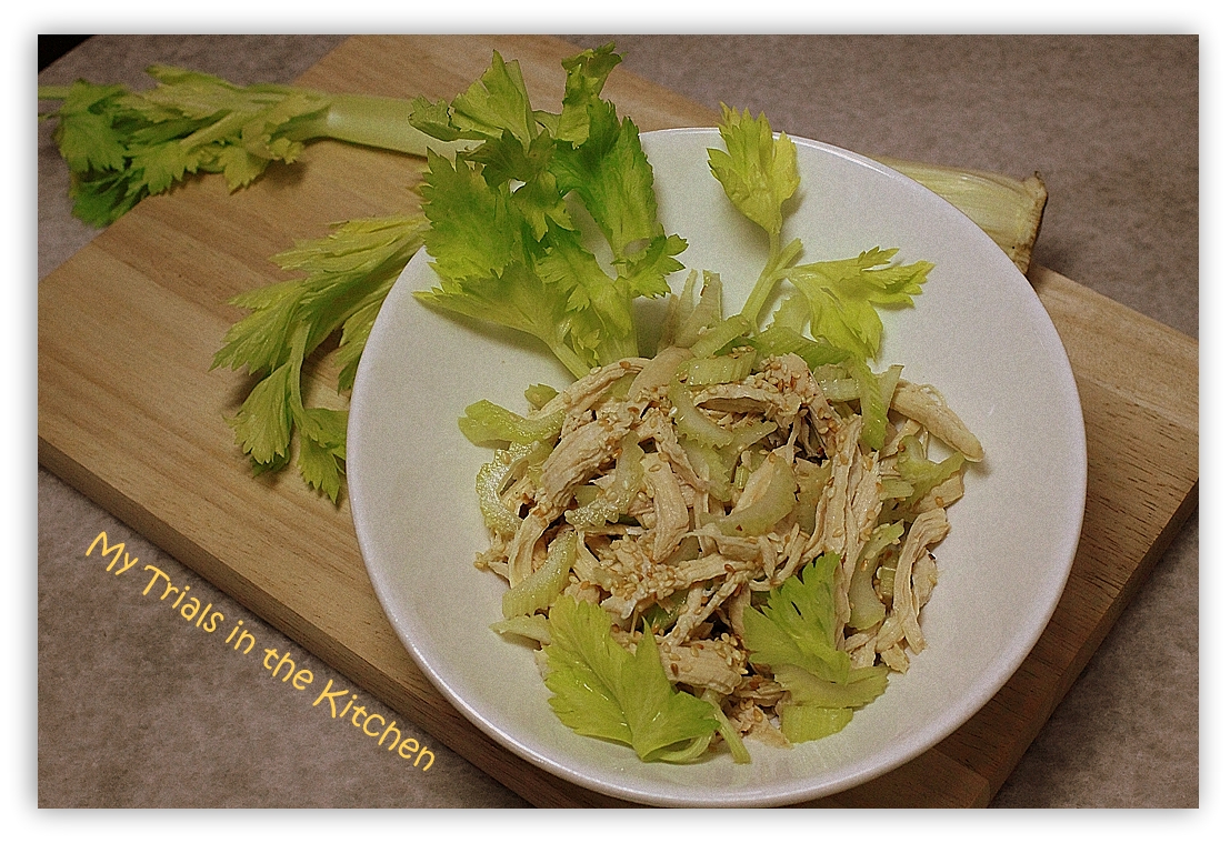 My Trials in the Kitchen Oriental Chicken and Celery Salad served with