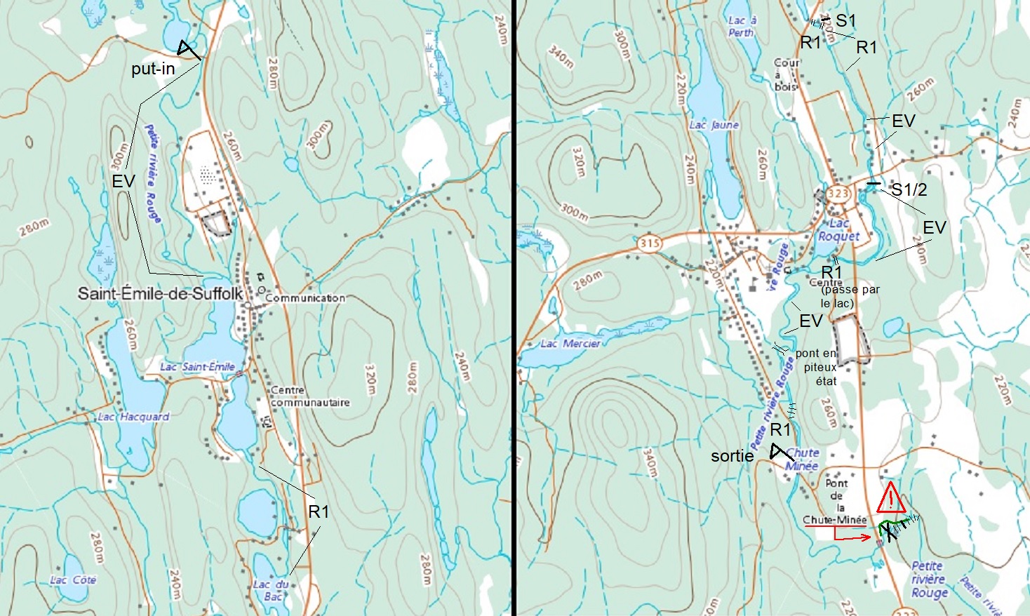 QCRivers petite Rouge (Outaouais) amont de Namur