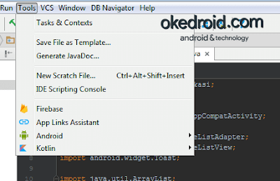 Tools > Kotlin Android Studio Tools > Kotlin Android Studio