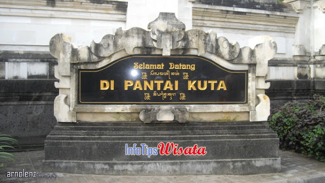 Selamat datang di pantai kuta bali prasasti pantai kuta bali
