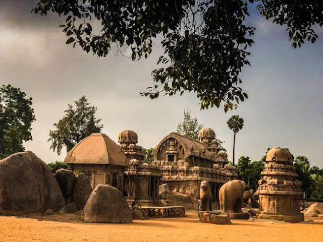 Panch Ratha at Mahabalipuram - the stunning monolith temples! panch ratha five chariots mahabalipuram photo