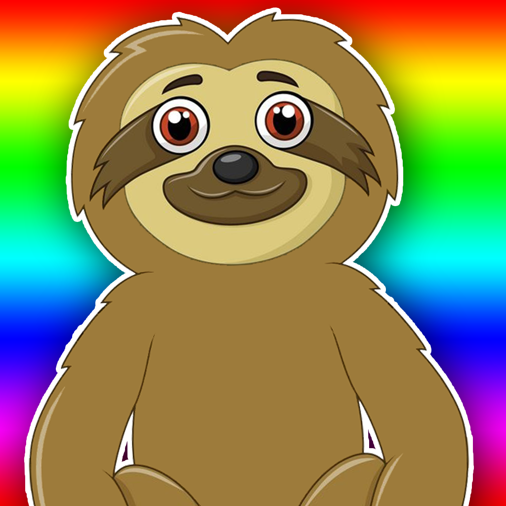 Animal Sloth Game Coloring Book For Kids