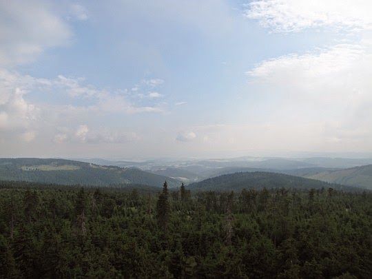 Panorama z wieży widokowej na Wielkiej Sowie.