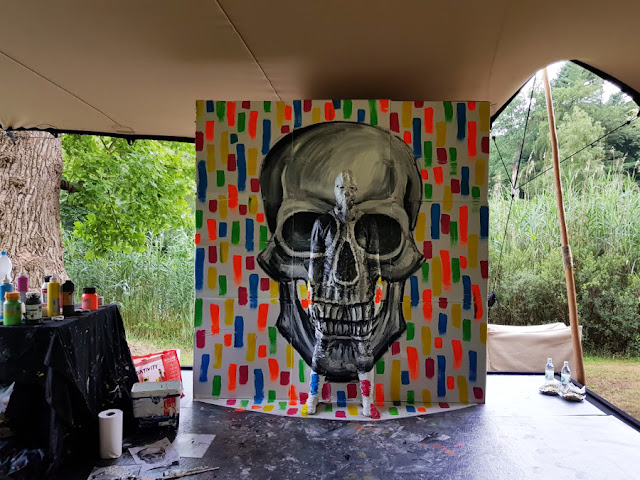 Flesh and Acrylic - Skull - Ben Heine Art - Live Art Festival - ABN Amro - Paleis Soestdijk