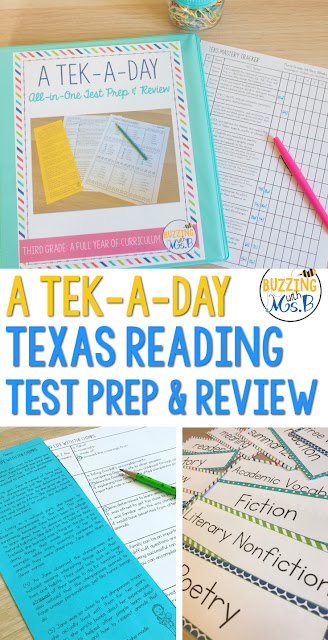 Lots of STAAR Reading products out there don't really prepare kids for the test. This resource provides kids with the opportunity to practice their strategies every day in just 10 minutes! Fun texts aligned to the genres tested in each grade are great for small group and whole group, too. Short passages with questions on all tested TEKS for each grade require students to show text evidence and get ready for their test! Check it out for third, fourth, and fifth grade! Lots of STAAR Reading products out there don't really prepare kids for the test. This resource provides kids with the opportunity to practice their strategies every day in just 10 minutes! Fun texts aligned to the genres tested in each grade are great for small group and whole group, too. Short passages with questions on all tested TEKS for each grade require students to show text evidence and get ready for their test! Check it out for third, fourth, and fifth grade!