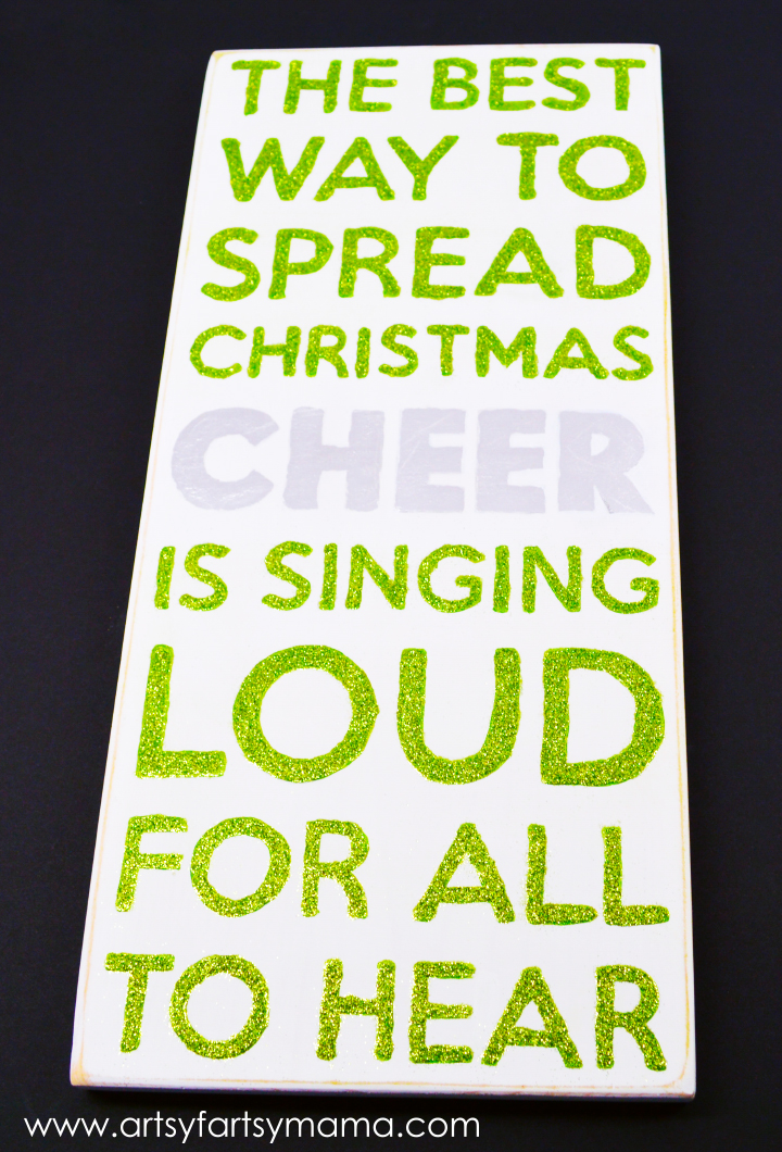 Christmas Cheer Sign at artsyfartsymama.com #christmas #MSHoliday