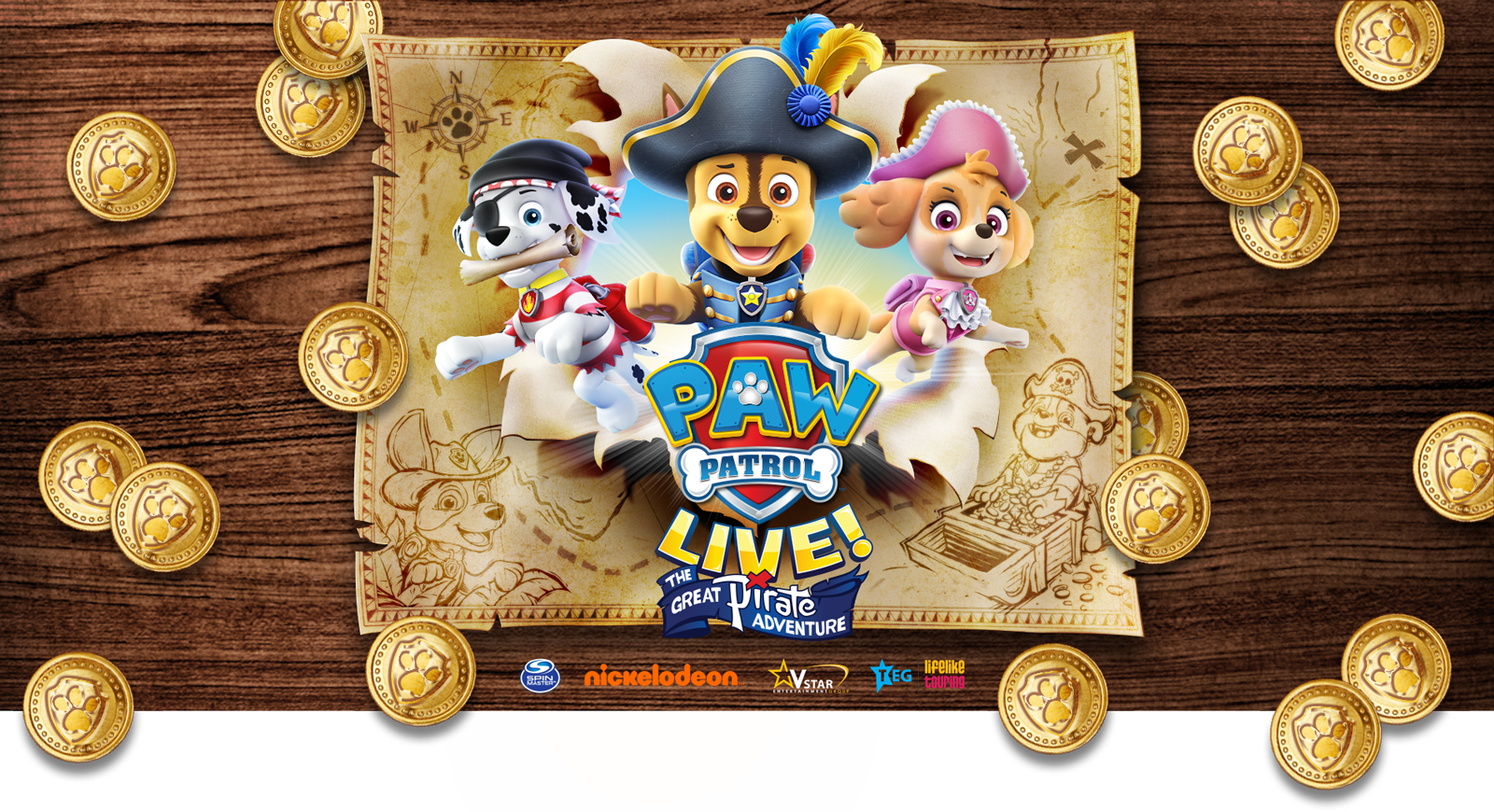 NickALive! PAW Patrol Live! "The Great Pirate Adventure" Announces UK