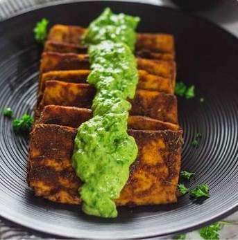 Tofu Steaks With Avocado Chimichurri Tofu Steaks With Avocado Chimichurri