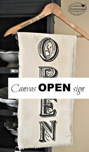 open sign on canvas with pin words on photo