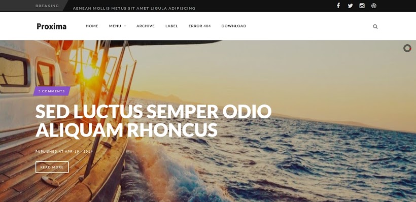 Proxima Free Blogger Template