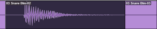 Selected clip of a track in Pro Tools.