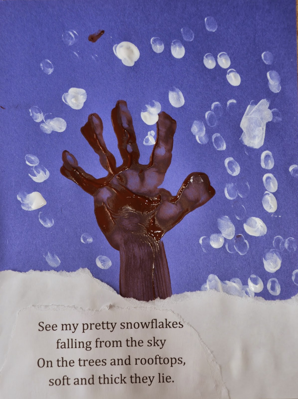 Aunt Tami's House: Winter Tree (Handprint Craft)