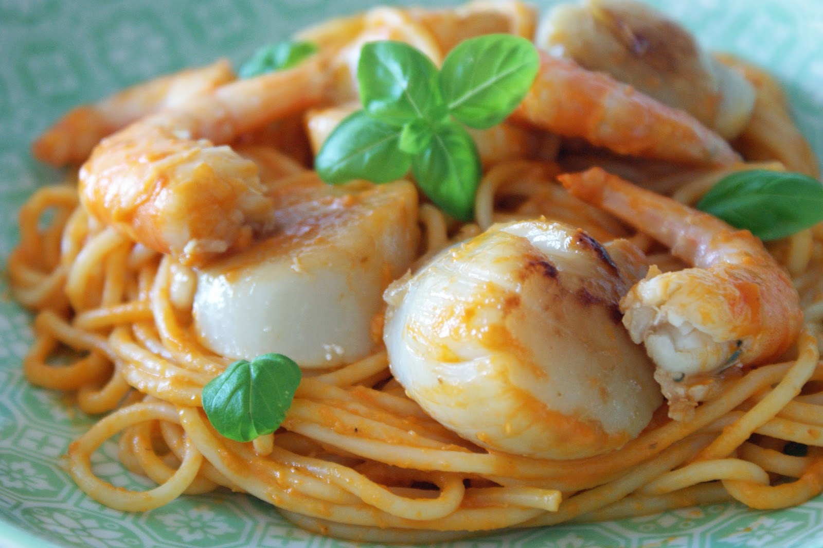 Afternoon Tea Spaghetti aux fruits de mer à la plancha et cognac