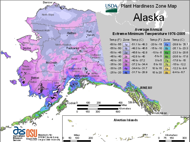 Farmers Know Best Alaska USDA Plant Hardiness Zones Map