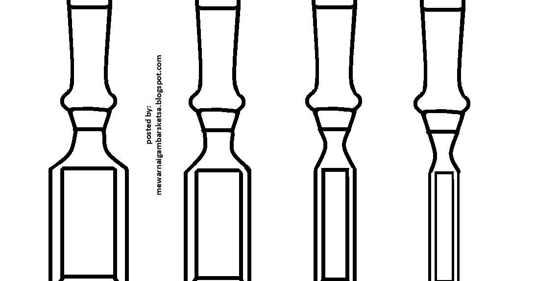 mewarnai gambar alat guru teknik garis