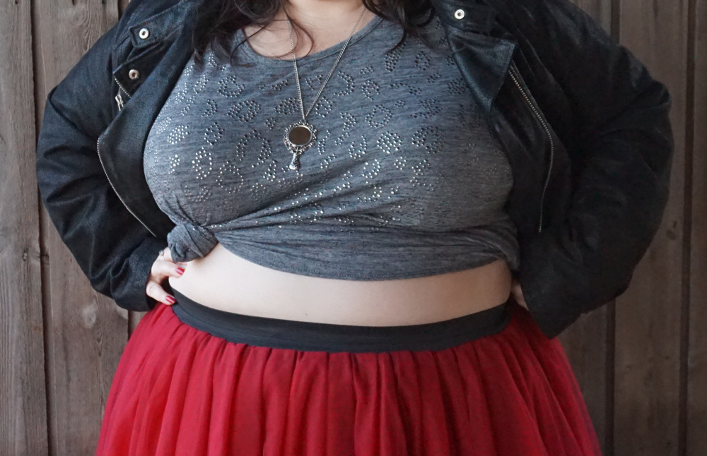 Plus size crop top as worn by Just Me Leah, Society+ Society Plus VBO