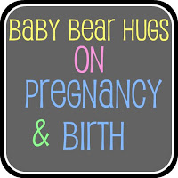 baby bear hugs on pregnancy and birth logo