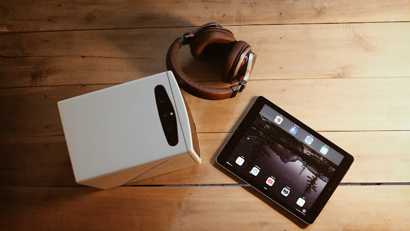 iPad Tablet. Audio-Technica Headphones 2