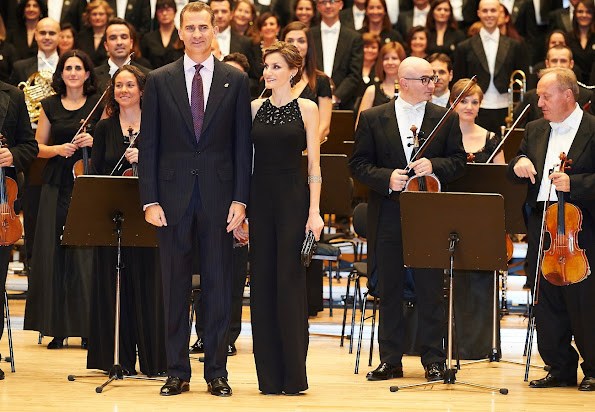 King Felipe of Spain and Queen Letizia of Spain attended 'XXIV Music Week' closing concert at the Principe Felipe Auditorium during the 'Princess of Asturias Awards 2015