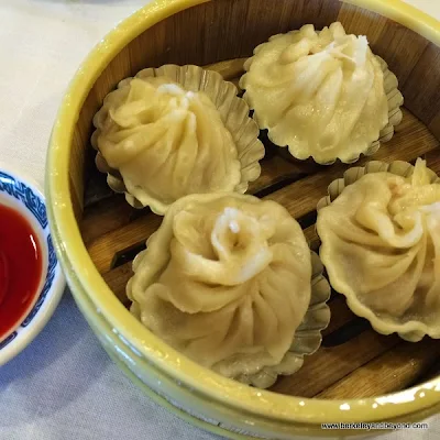 Shanghai dumplings at  Hong Kong Flower Lounge restaurant in Millbrae, California