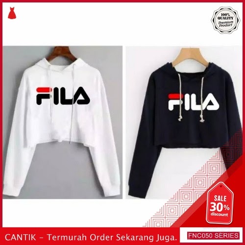 FNC050S21 Sweate Crop Hodie Fila Wanita Tali Serut Serba 30 Ribuan