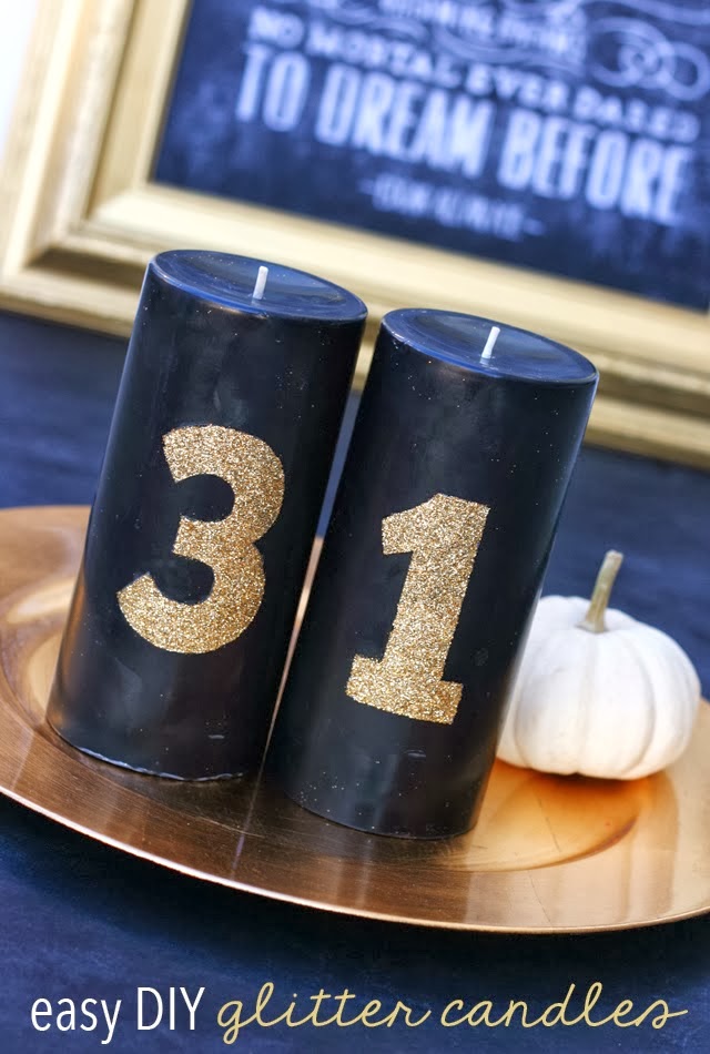 DIY Glittered Candles MISI Handmade in the UK