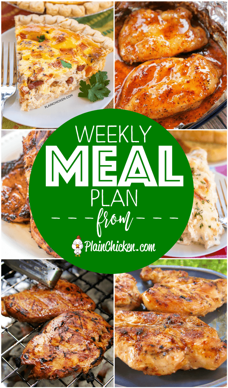What's For Dinner? {Weekly Meal Plan} Plain Chicken®