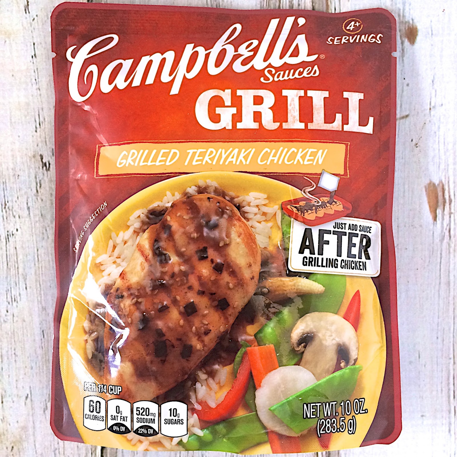 Campbell's Grill Sauces - Just 3 simple steps - season, grill and pour the sauce over the chicken. I don't know about you, but this is definitely my kind of easy weeknight meal! Start to finish in about 15 minutes with no prep-work.