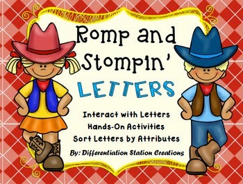 http://www.teacherspayteachers.com/Product/Romp-and-Stomping-Letters-Hands-On-Activities-Sort-Letters-By-Attribute-1283772