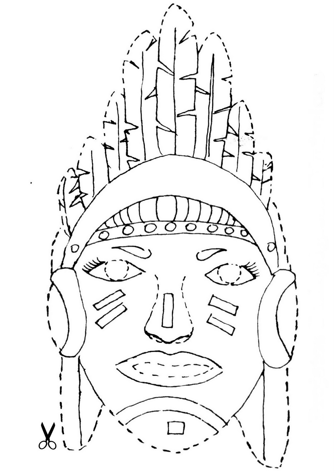 14 Máscaras de Índio Para Imprimir - Blog Cantinho Alternativo