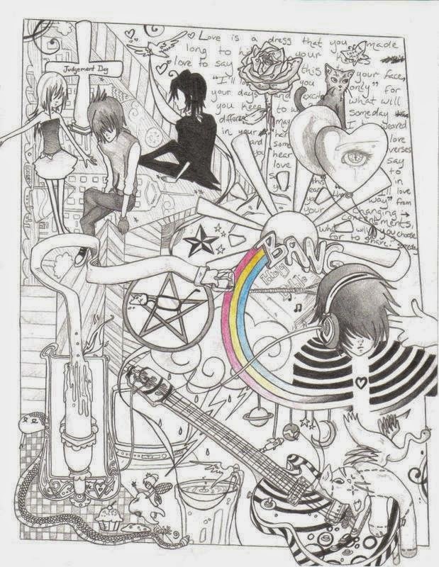 DREAM ZONE: Sketches Of Emo Alone Boys Emo love Sketch Wallpapers