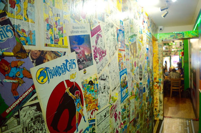 Thundercats decor in Atomic Burger Bristol