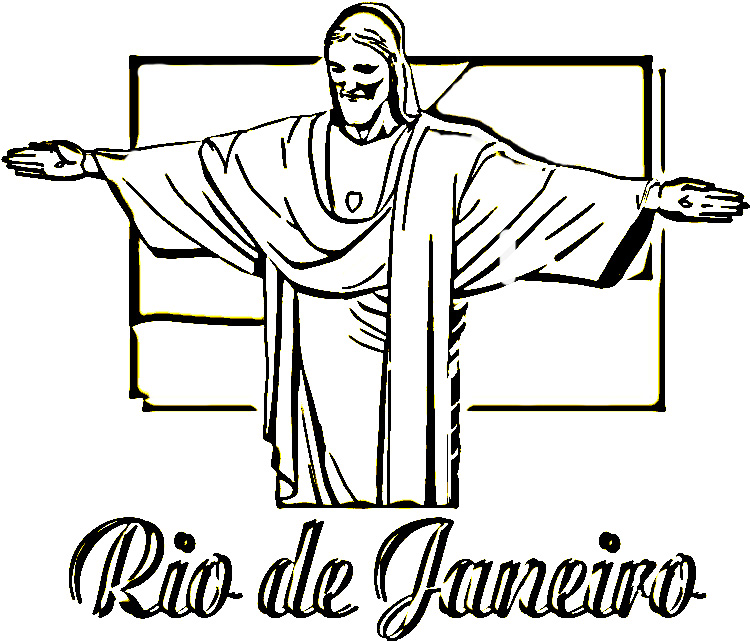 desenhos do cristo redentor para colorir