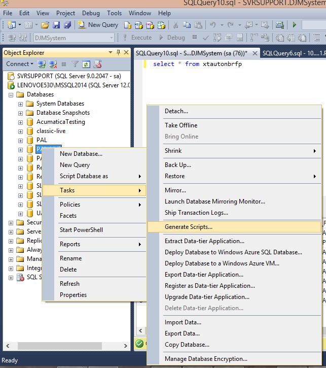 Export Table Schema & Data in SQL Server - thoriqaziz.com