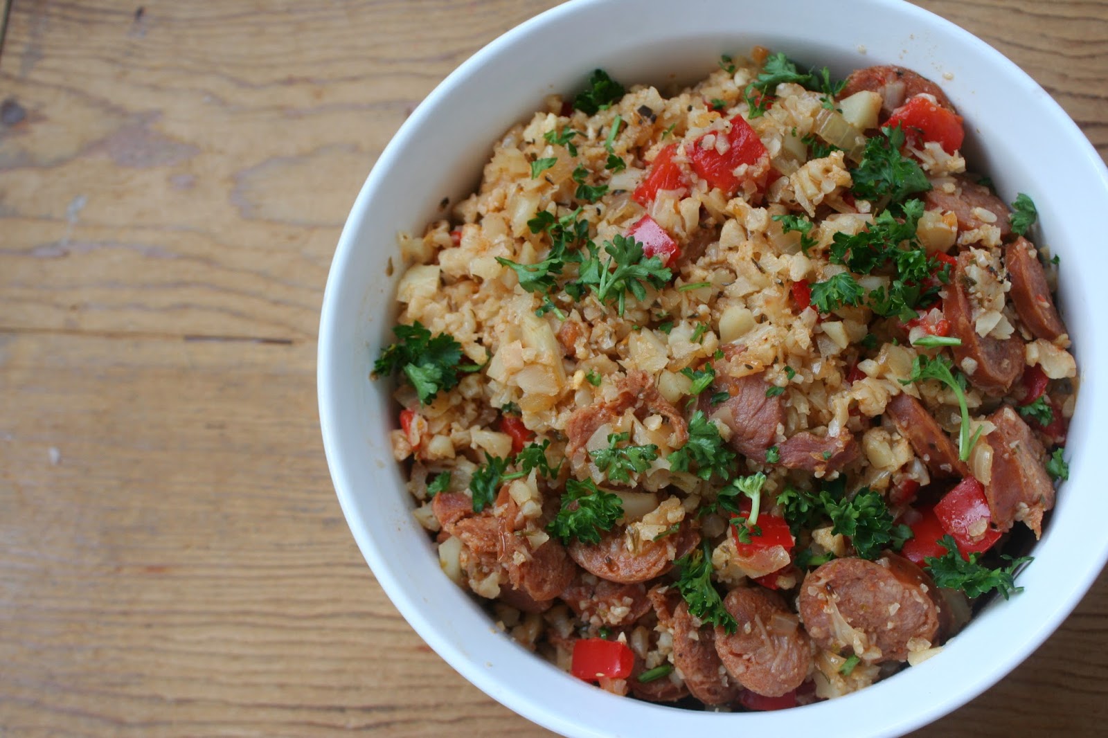 Sweet Luvin' In The Kitchen Cauliflower Dirty Rice with Andouille Sausage