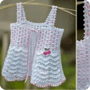 Vestido a Crochet Vestido de Bebe