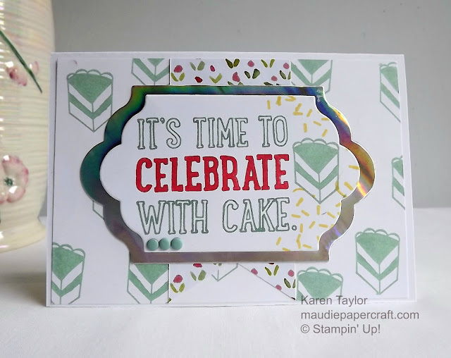 Stampin' Up! Party with cake card 
