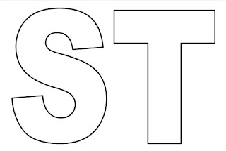 Moldes de letras S e T