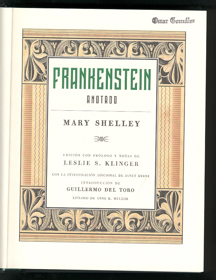 Las Mil Notas Y Una Nota Frankenstein Anotado