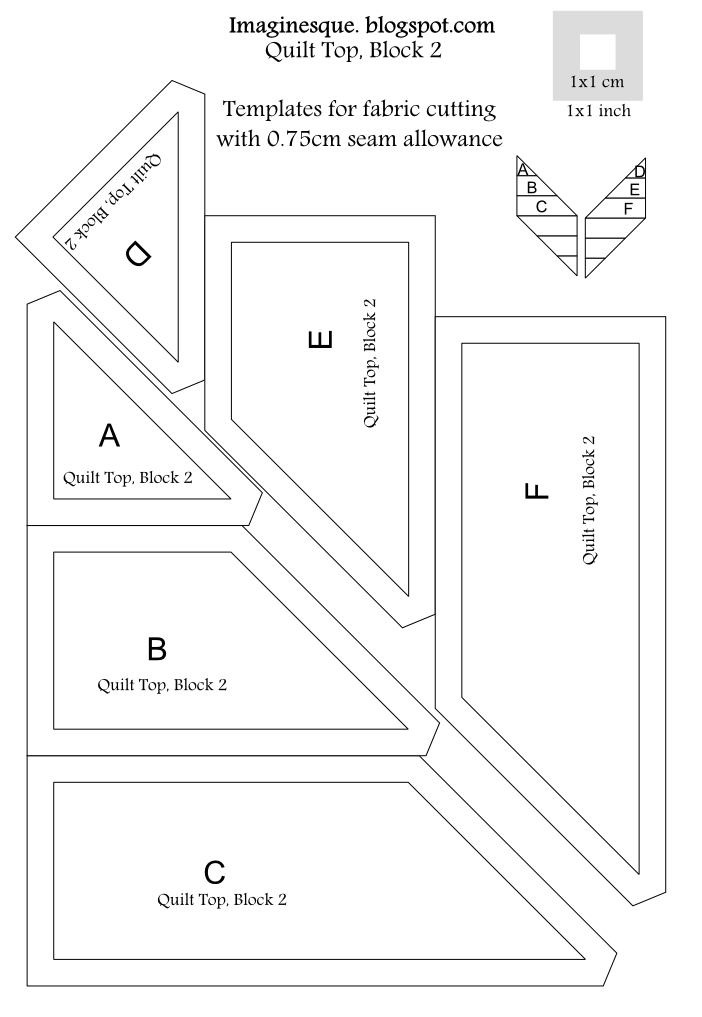 Imaginesque: Quilt Top: Block 2, Pattern&amp;Templates for English Paper ...