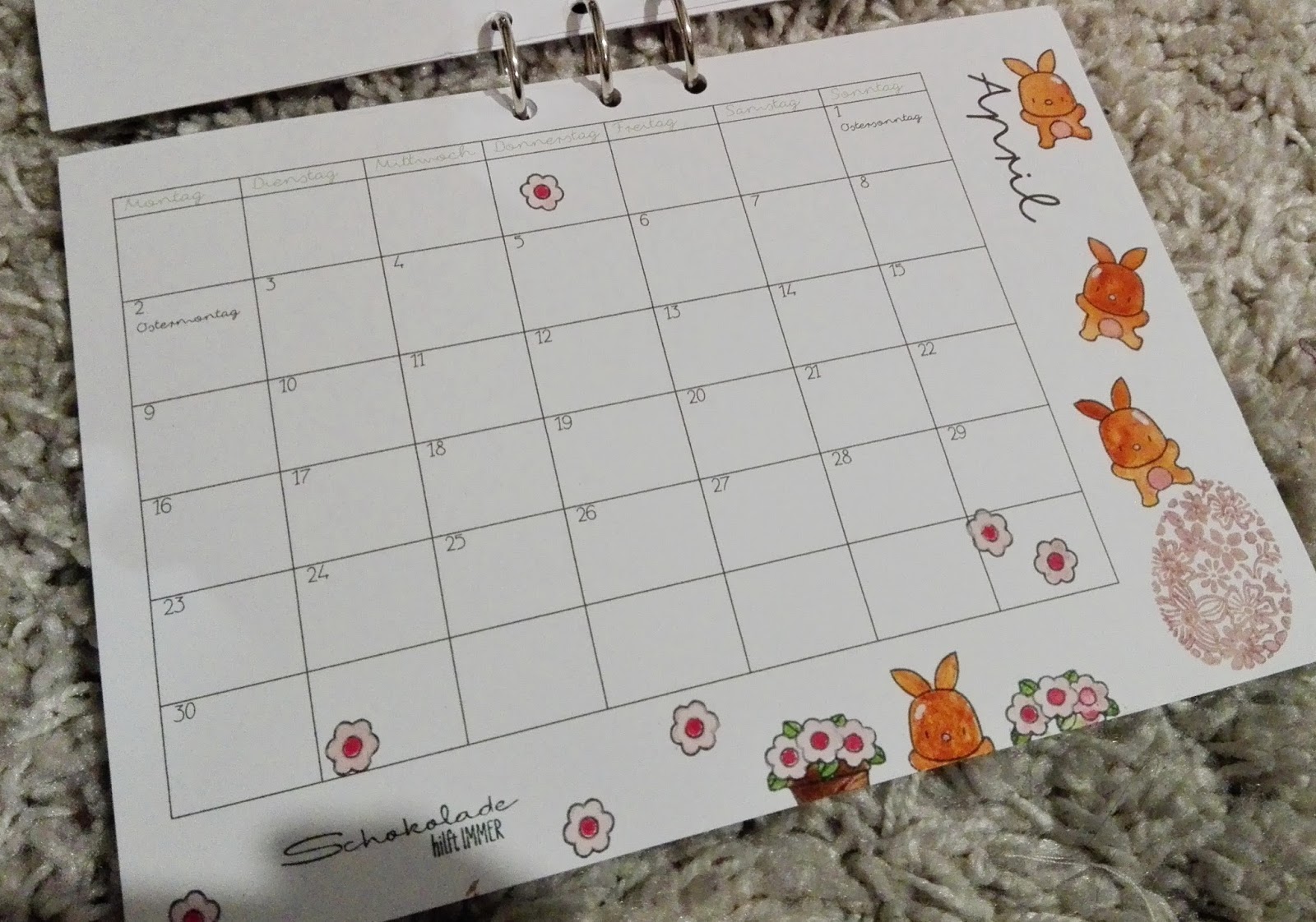 Lucciola: [DIY] Kalender Freebie: Selbstgemachter Kalender mit Stempeln
