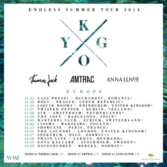 Kygo anuncia su Europeo “Endless Summer Tour”