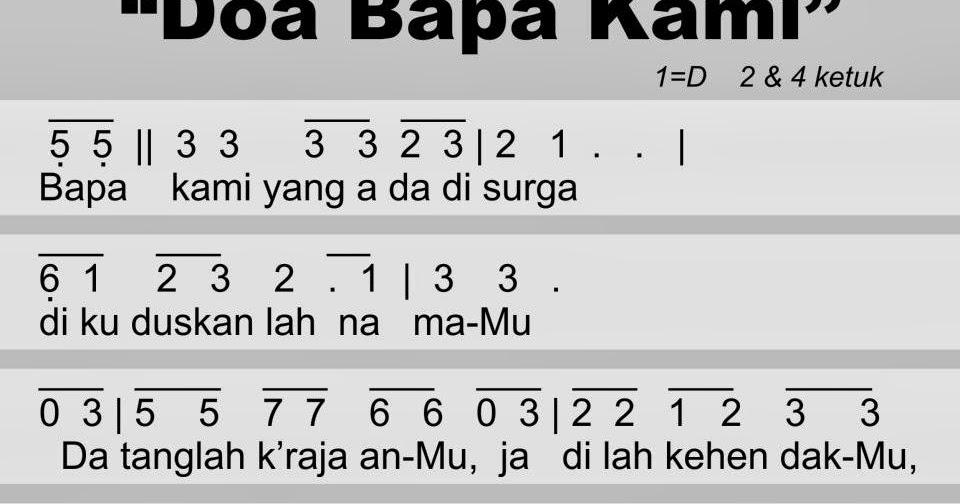 Amazing Grace Sanggar Nantindang Rahasia Dibalik Doa Bapa Kami