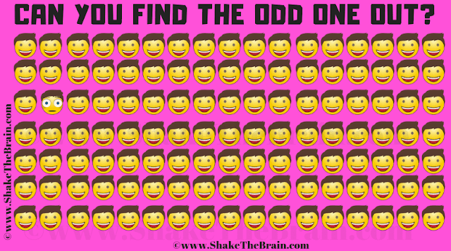 In this odd one out picture puzzle, your challenge is to find the emoji which is different