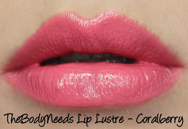 TheBodyNeeds Lip Lustre - Coralberry Swatches & Review