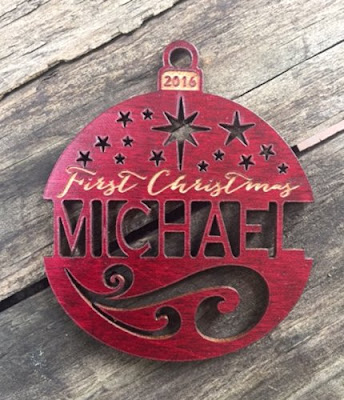 Personalized Baby's first Christmas ornament